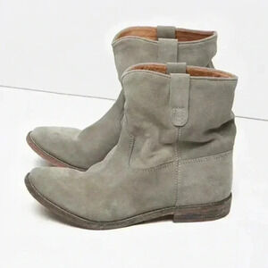 NIB Isabel Marant Crisi Suede Boot Grey Gray